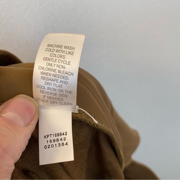 J.Jill brown camel suede like soft stretchy ankle leggings slacks XS petite - Picture 7 of 11